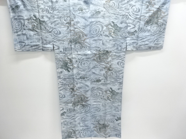 JAPANESE KIMONO FOR MEN / UNUSED HITOE JUBAN / DRAGON 